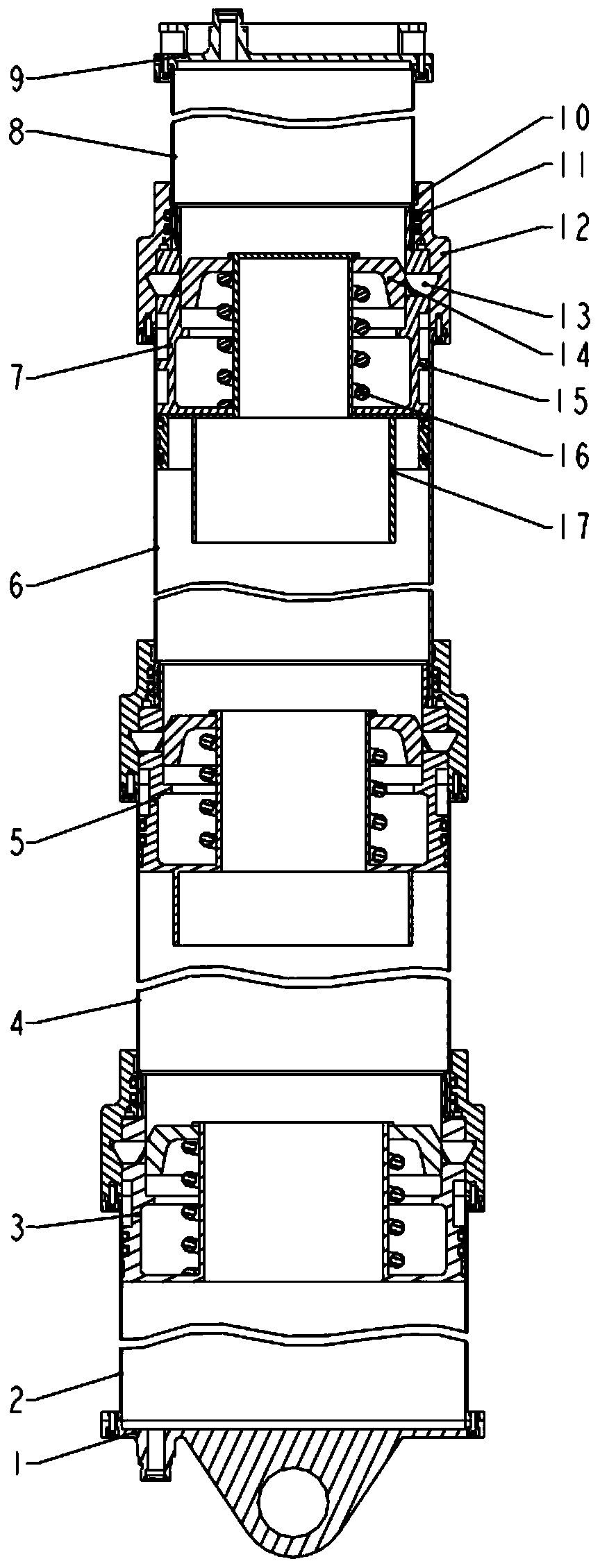 Multi Stage Pneumatic Telescopic Mechanism Capable Of Being Repeatedly