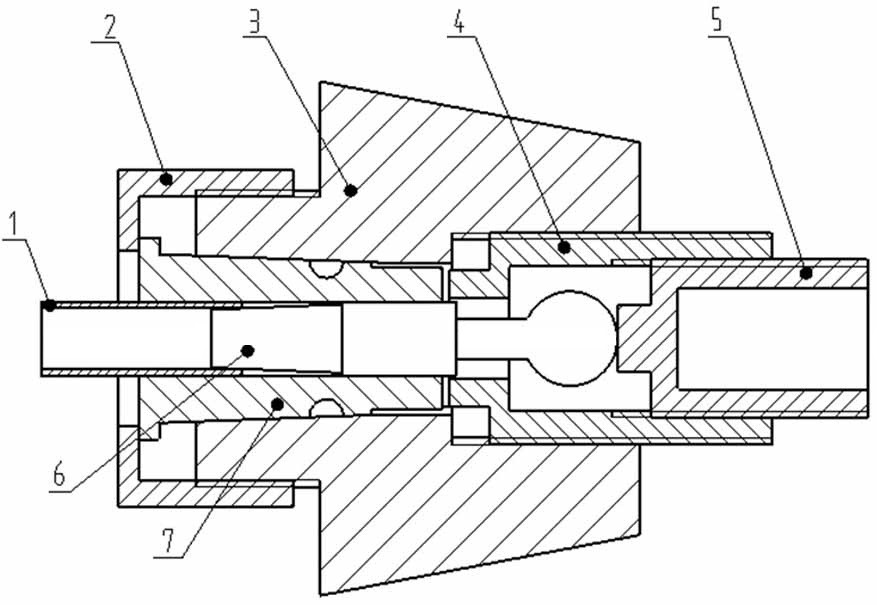 Fixture for flaring test of alloy protective sleeve of railway through ground wire