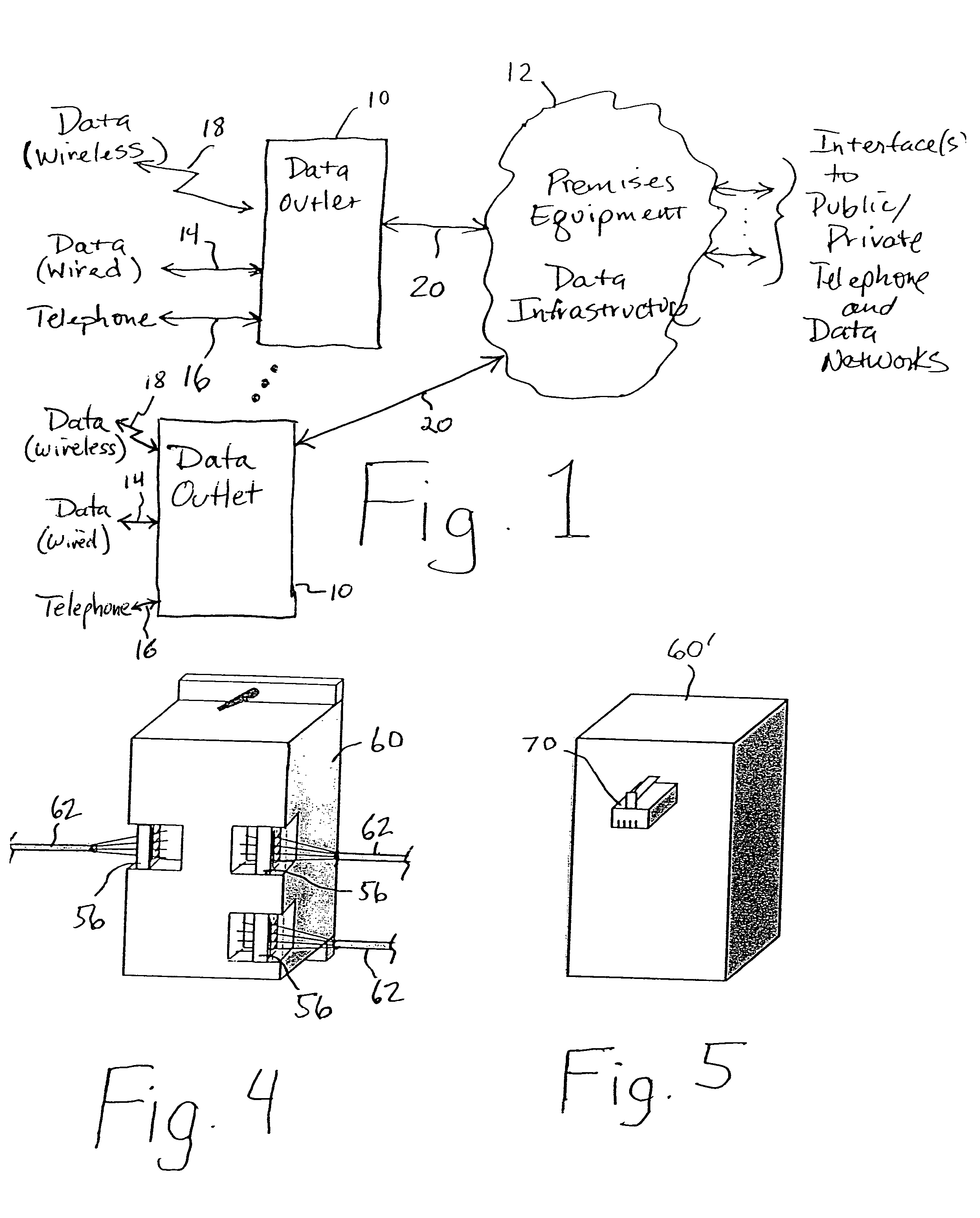 Flexible data outlet