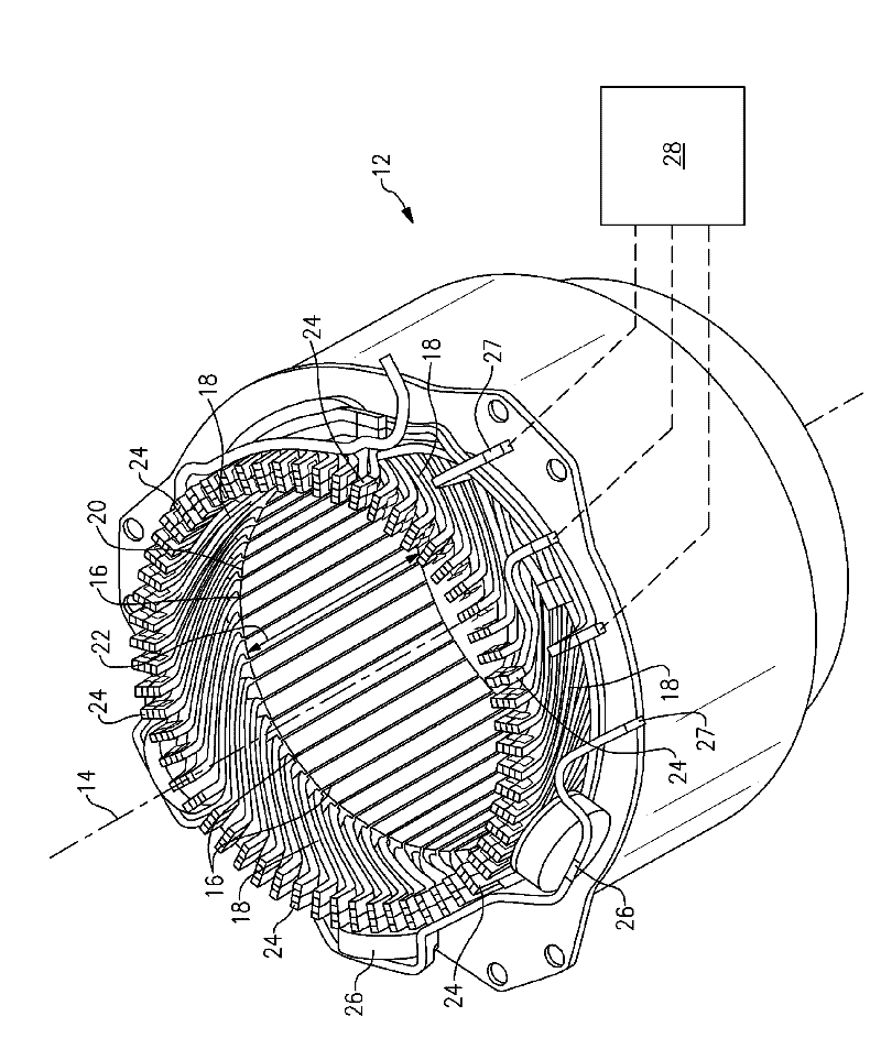 Multiple conductor winding in stator