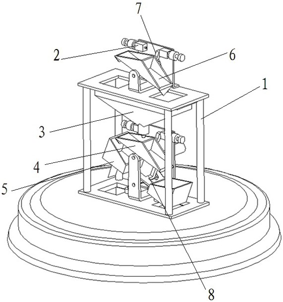 A method of changing the water volume by adjusting the position of the center of gravity of the tipping bucket