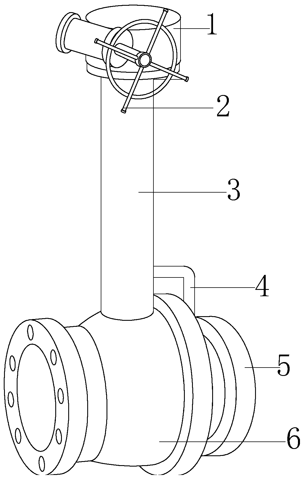 Pipeline ball valve for crude oil delivery based on differential pressure extraction and siphon complete discharge