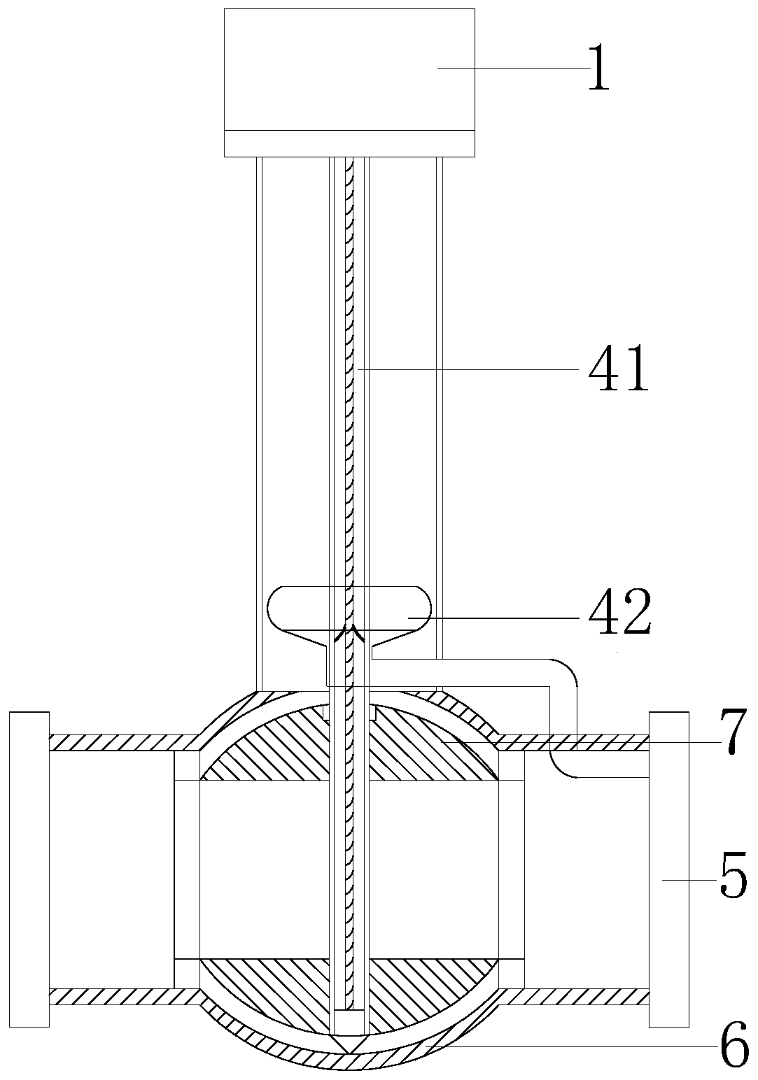 Pipeline ball valve for crude oil delivery based on differential pressure extraction and siphon complete discharge