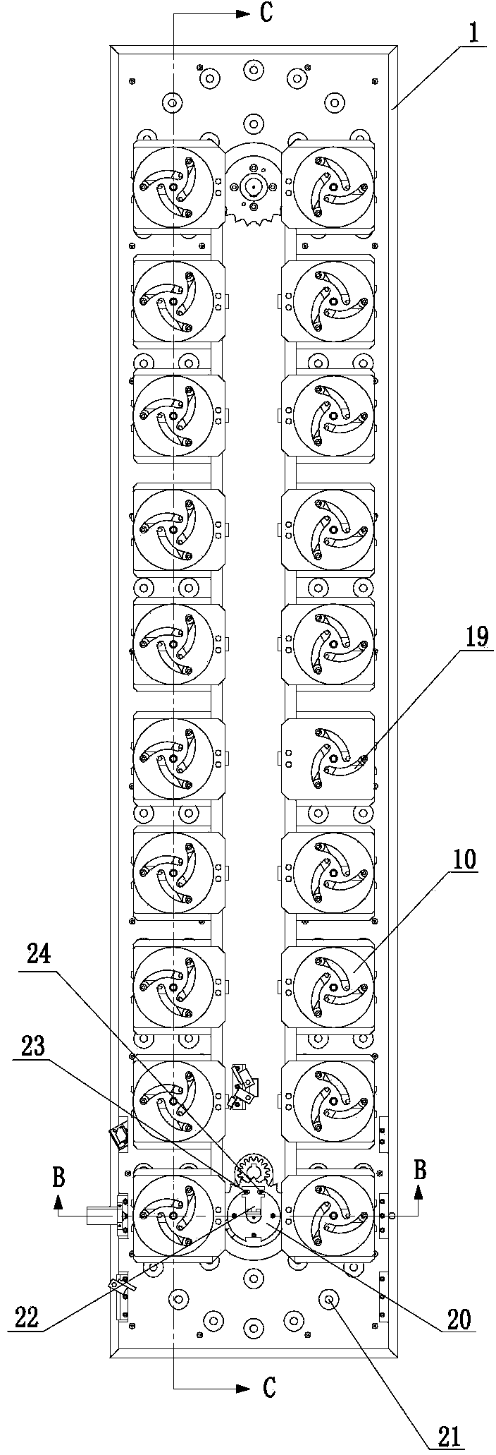 Disk feeder device of numerical control machine tool automation line