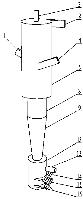 Four-phase cyclone separator
