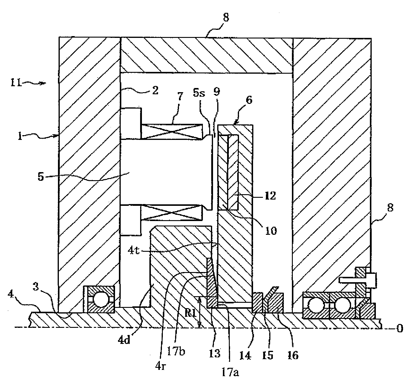 Axial gap-type electric motor