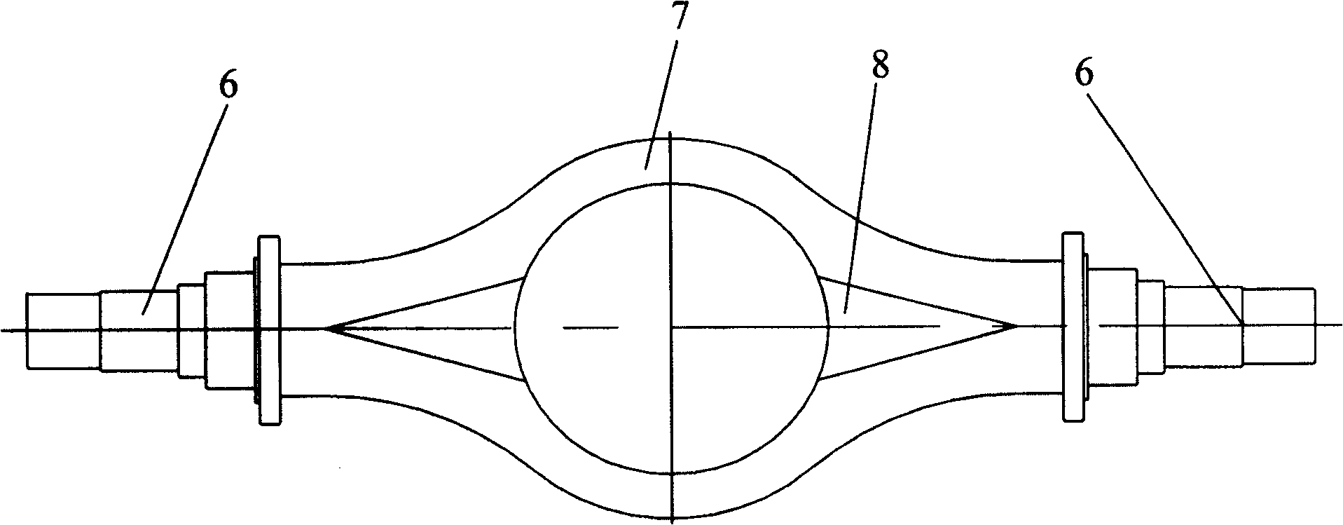 Roll type cold pressing processing method and device for vehicle driving axle housing