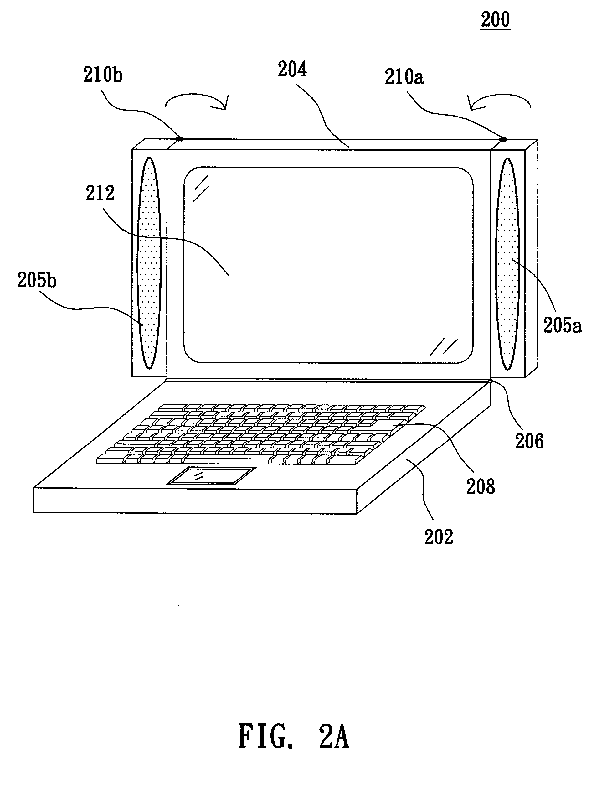 Notebook computer with folding speaker device