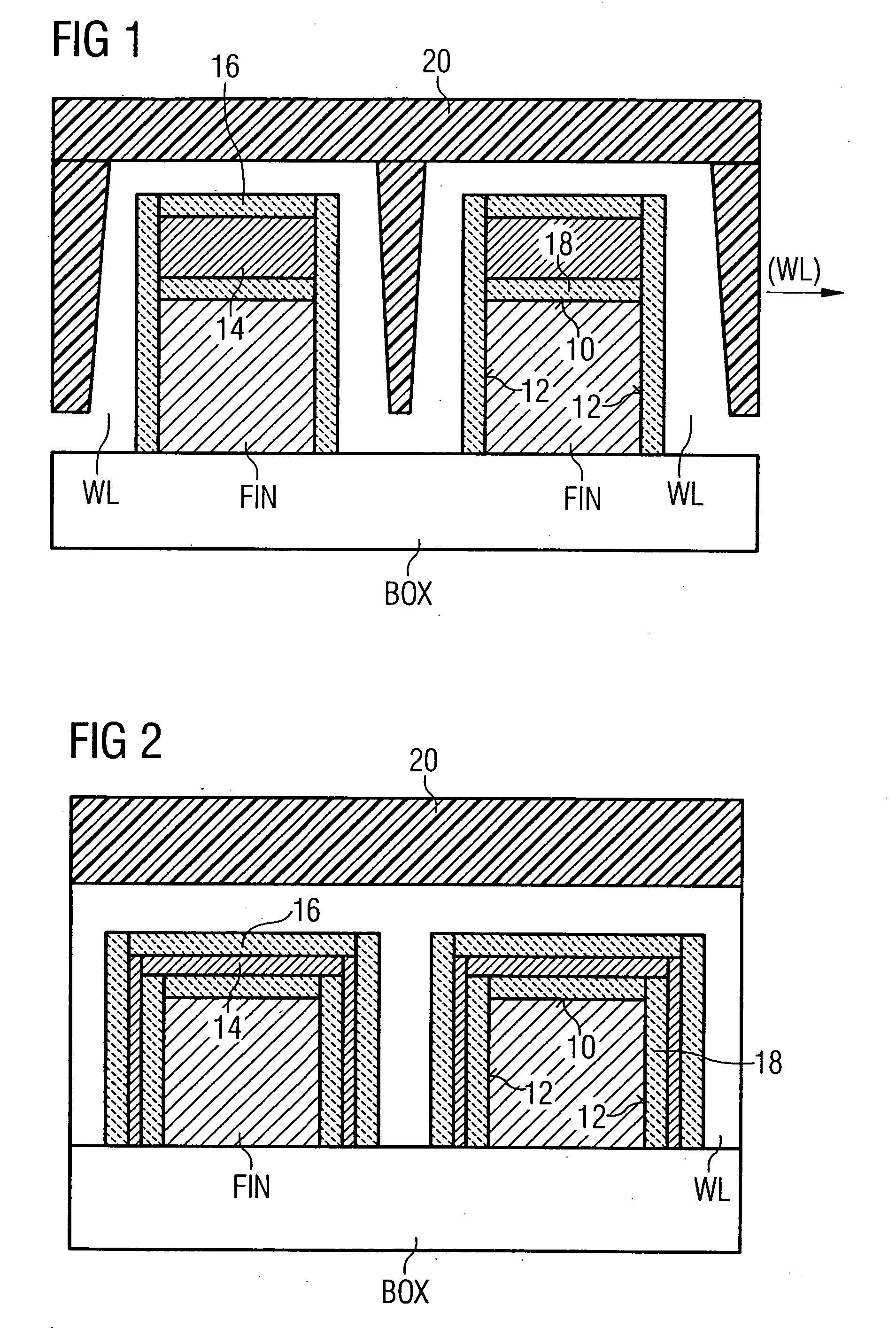 Word and bit line arrangement for a FinFET semiconductor memory
