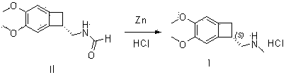 Method for synthesizing ivabradine key intermediate