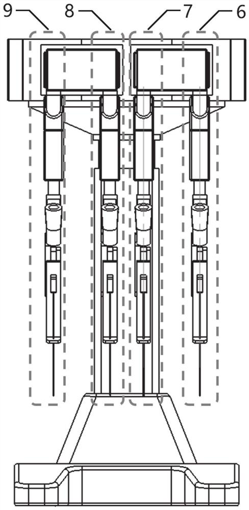 Mechanical arm layout structure of minimally invasive surgical robot