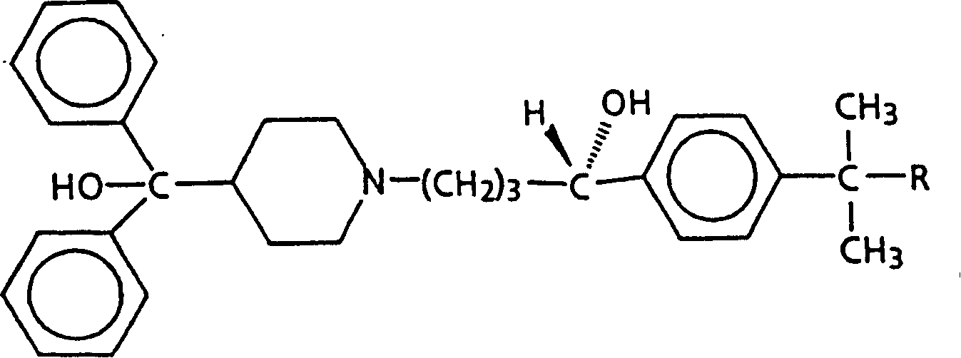 Diastereomer salts of terfenadine