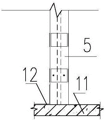 Construction method of steel latticework column tower crane foundation for underground garage without reserving construction joints