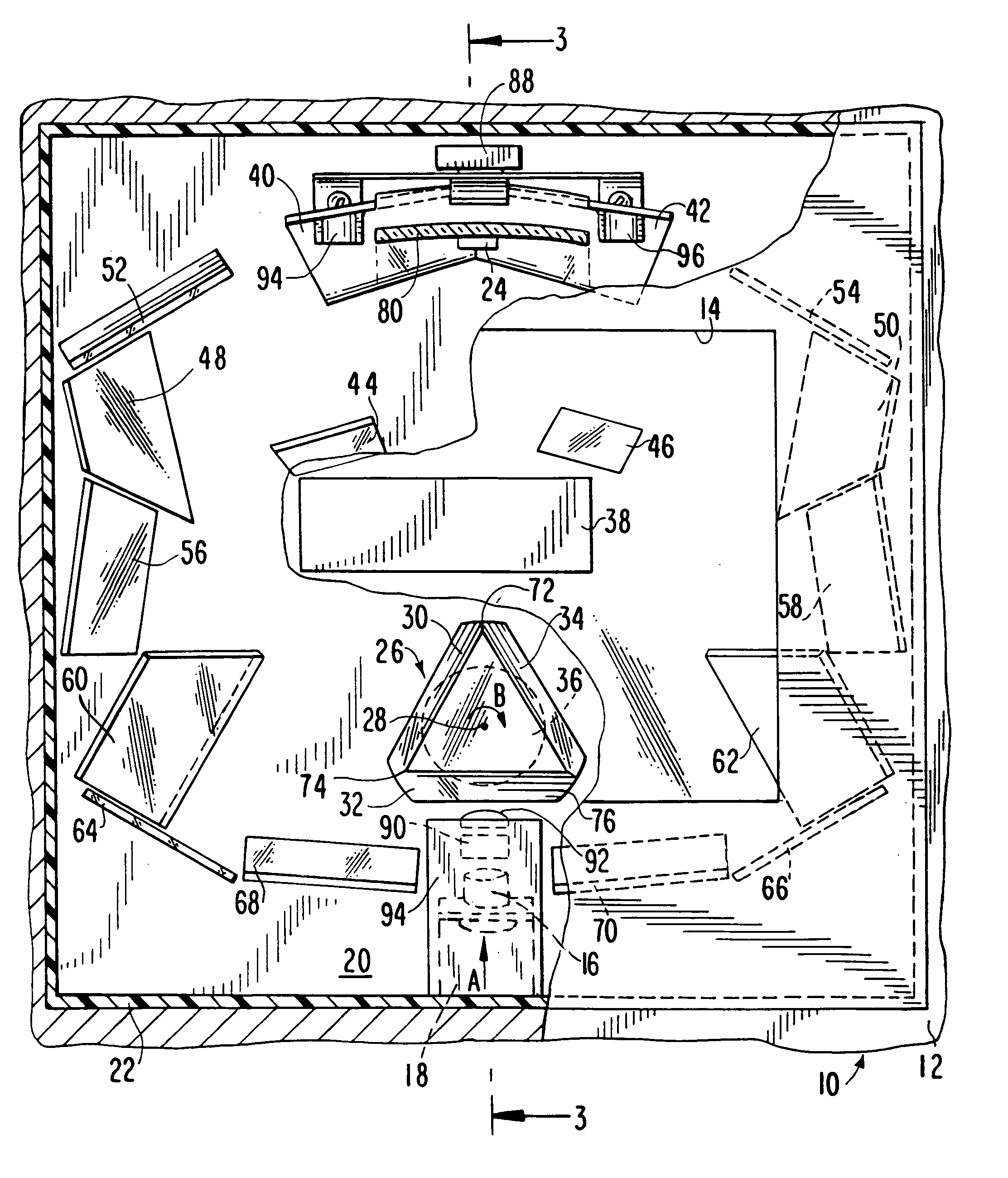 Generating a scan pattern over multiple surfaces of symbol-bearing objects passing through flat bed reader