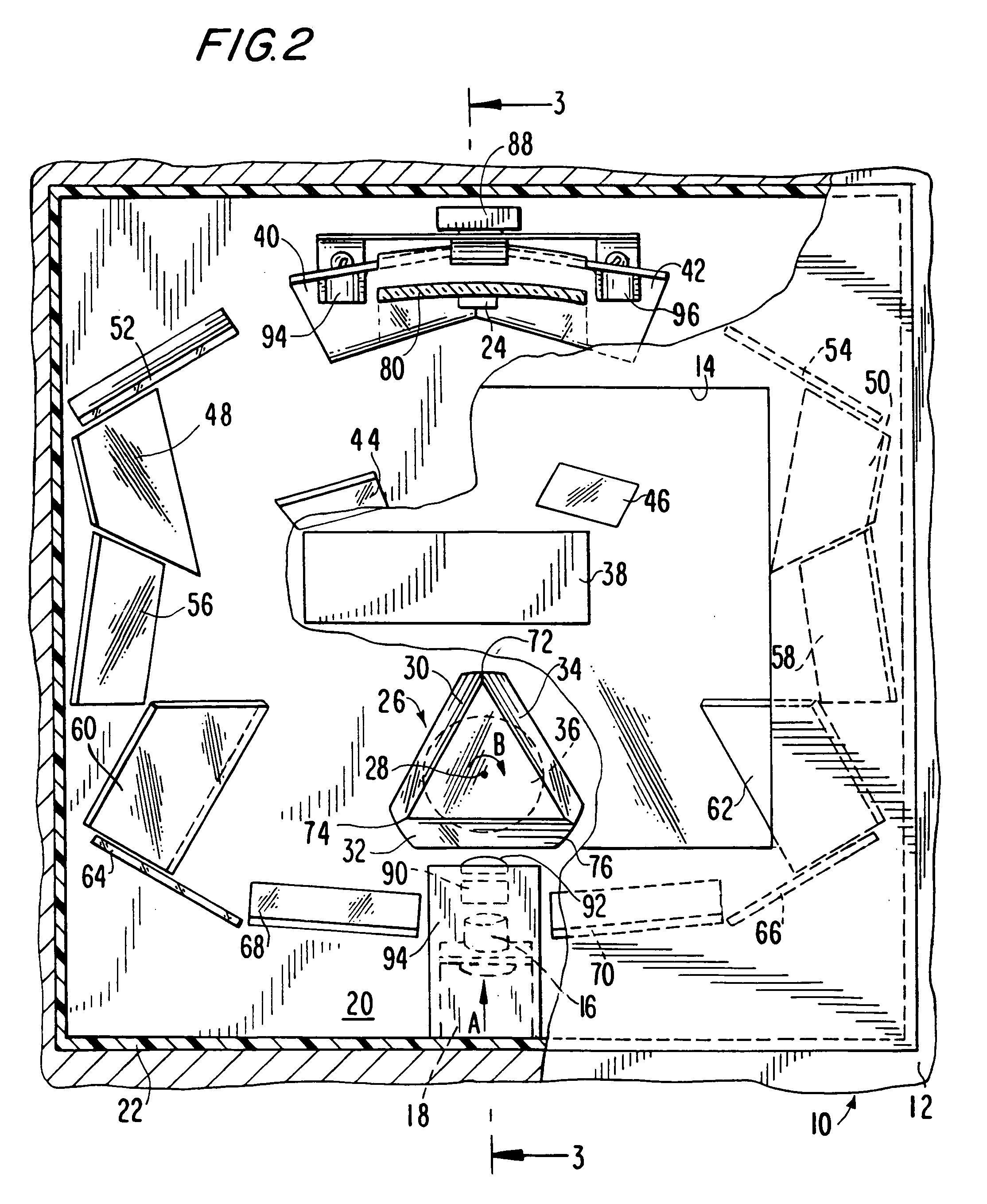 Generating a scan pattern over multiple surfaces of symbol-bearing objects passing through flat bed reader