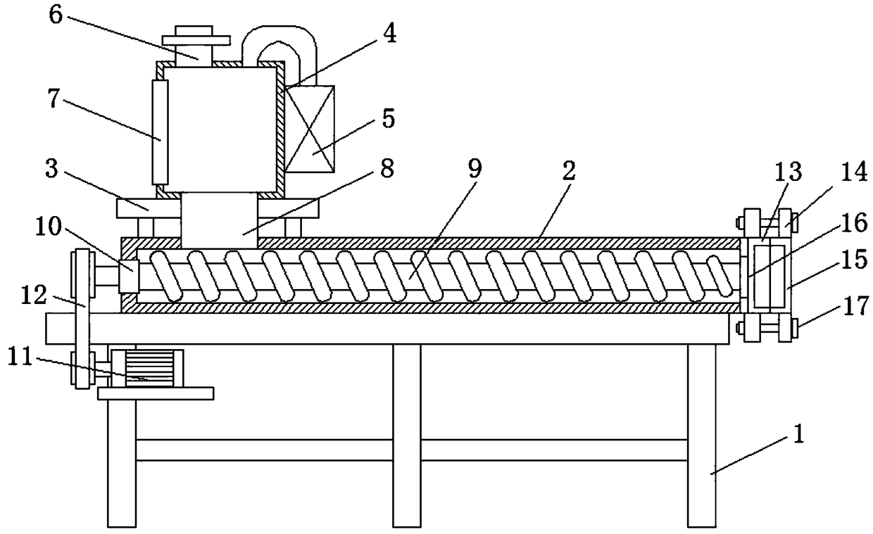 Foam extrusion processing device for architectural decoration