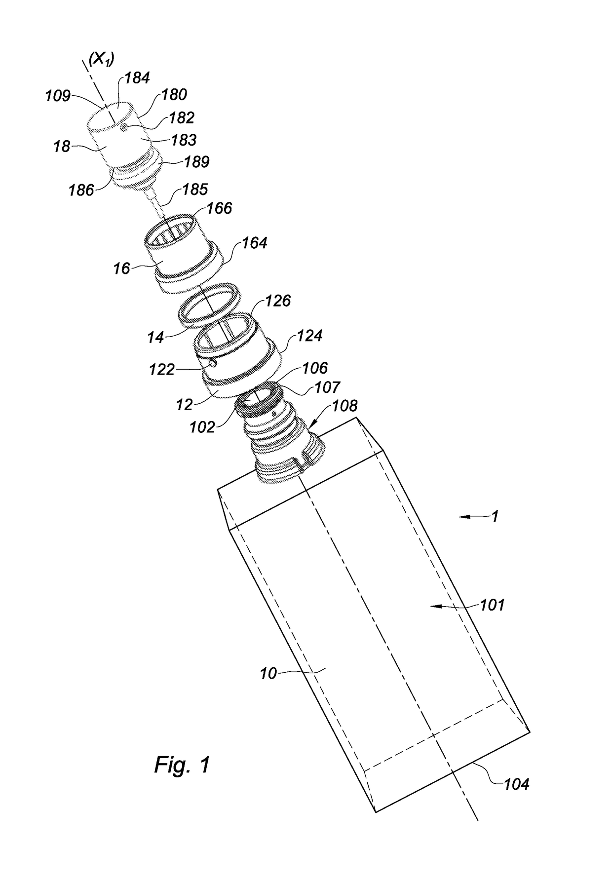 Device for distributing a liquid particularly a cosmetic liquid