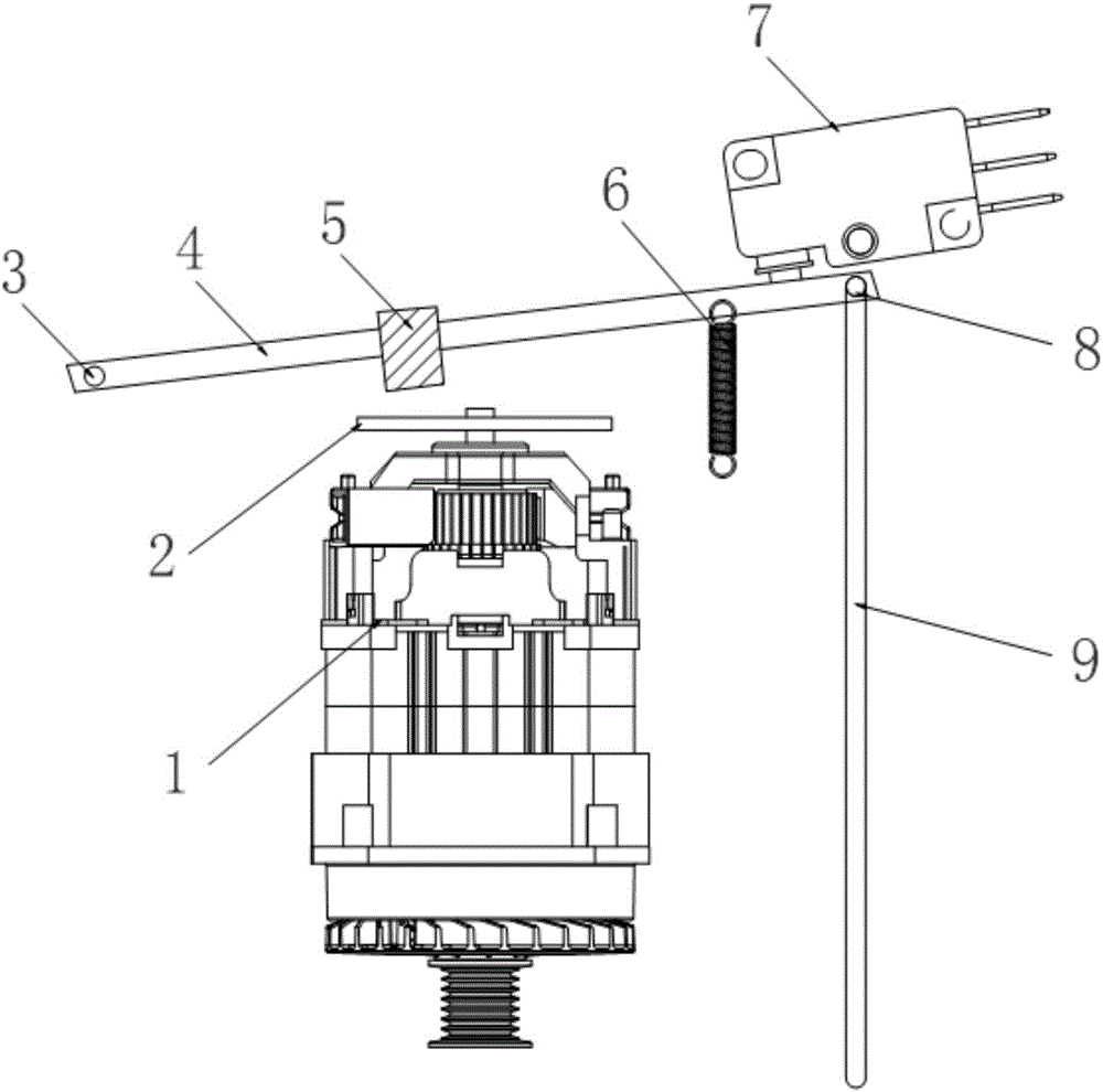 Linkage brake mechanism for motor