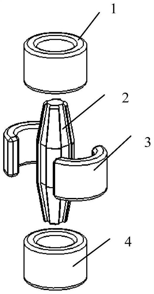 A combined positioning shaft and positioning method