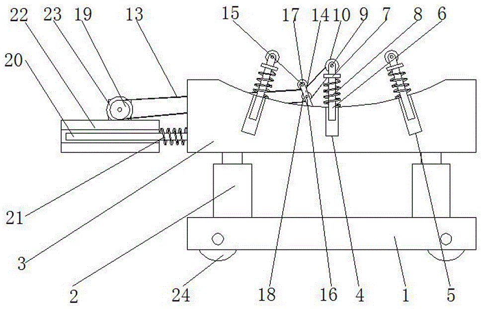 Overturning device for automobile part maintenance