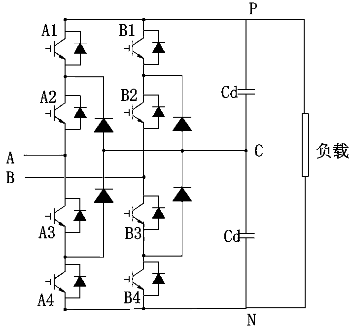 Driver and control method for three-level igbt power module