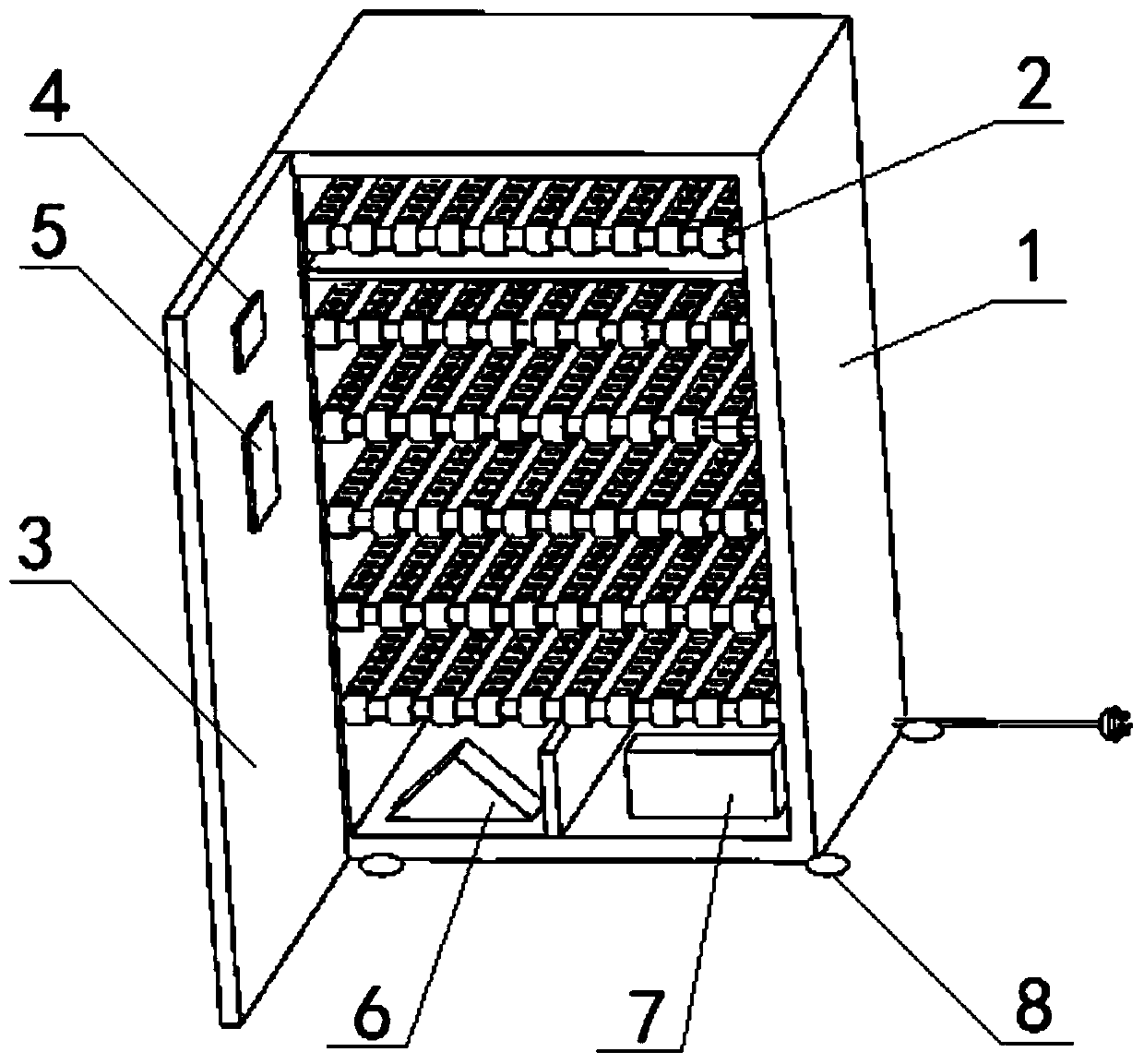 Reagent bottle storage cabinet