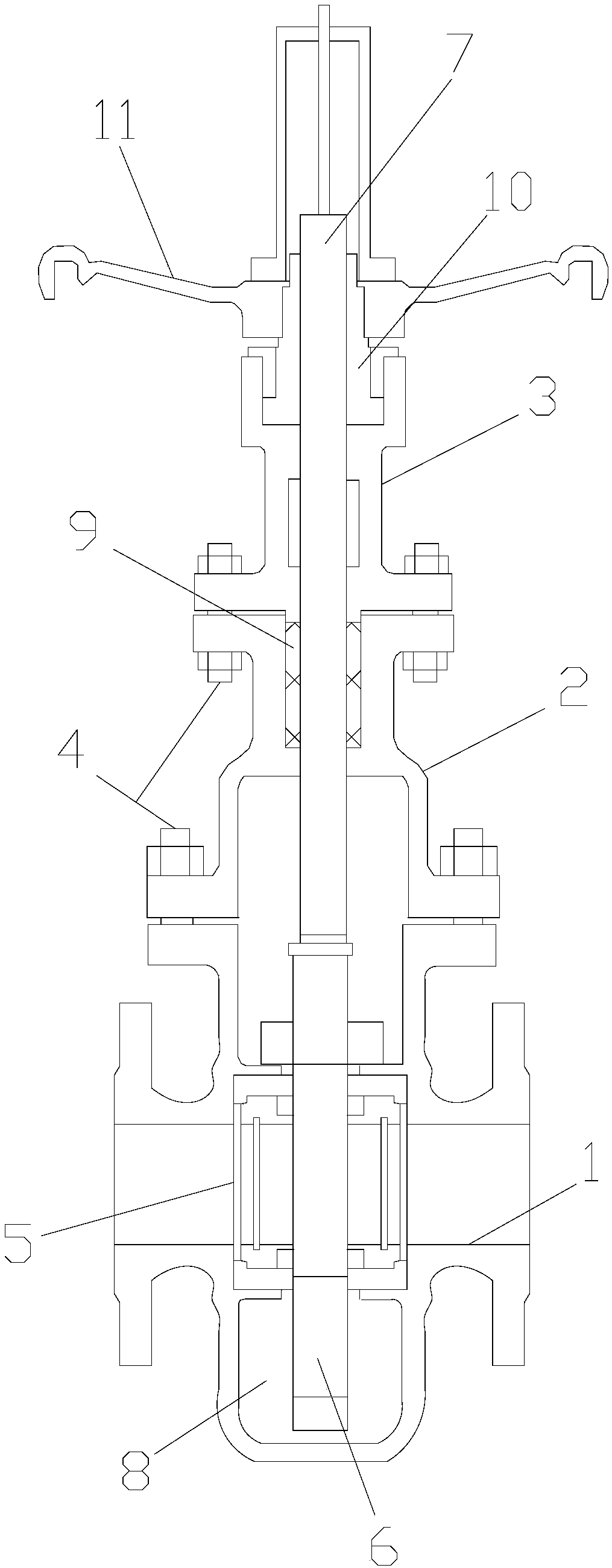 A flat gate valve with refractory function