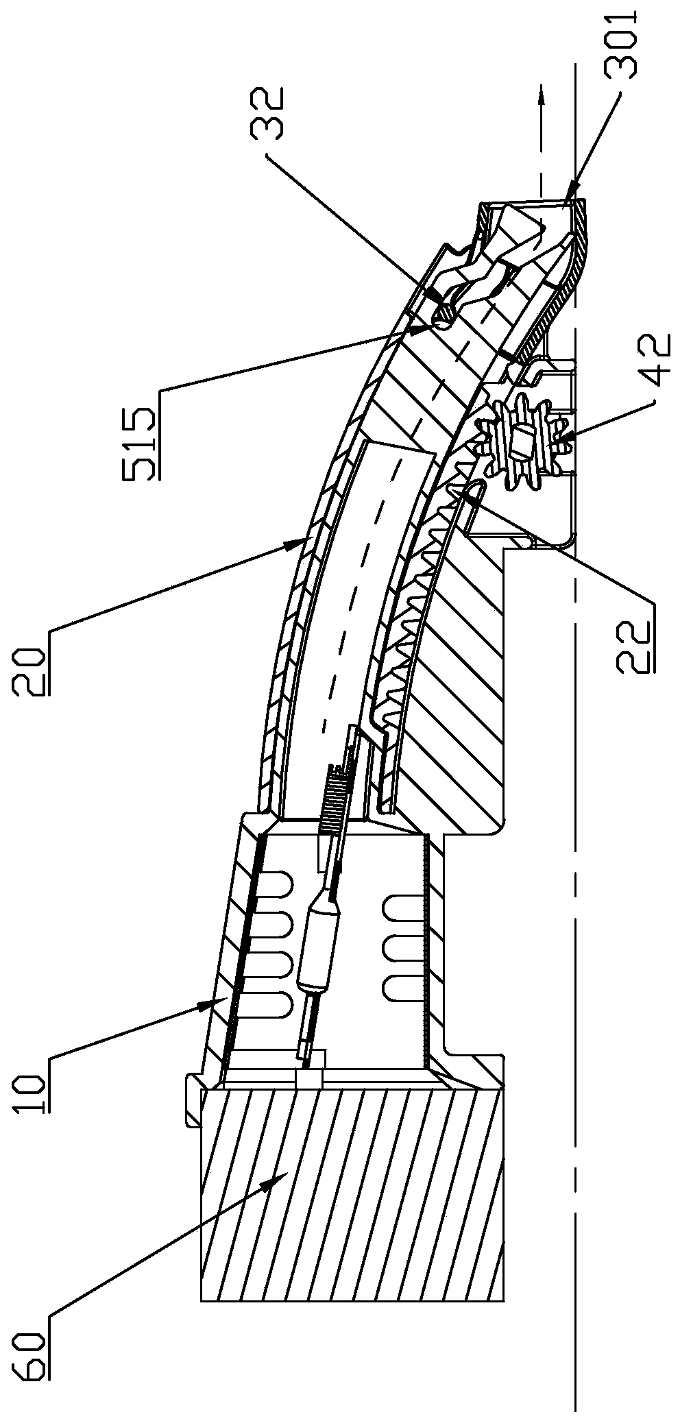 Telescopic device and bathroom equipment with the same