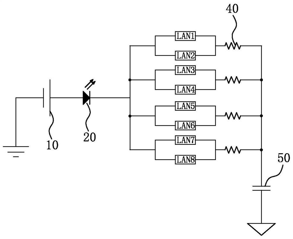 LAN port signal short circuit detection device
