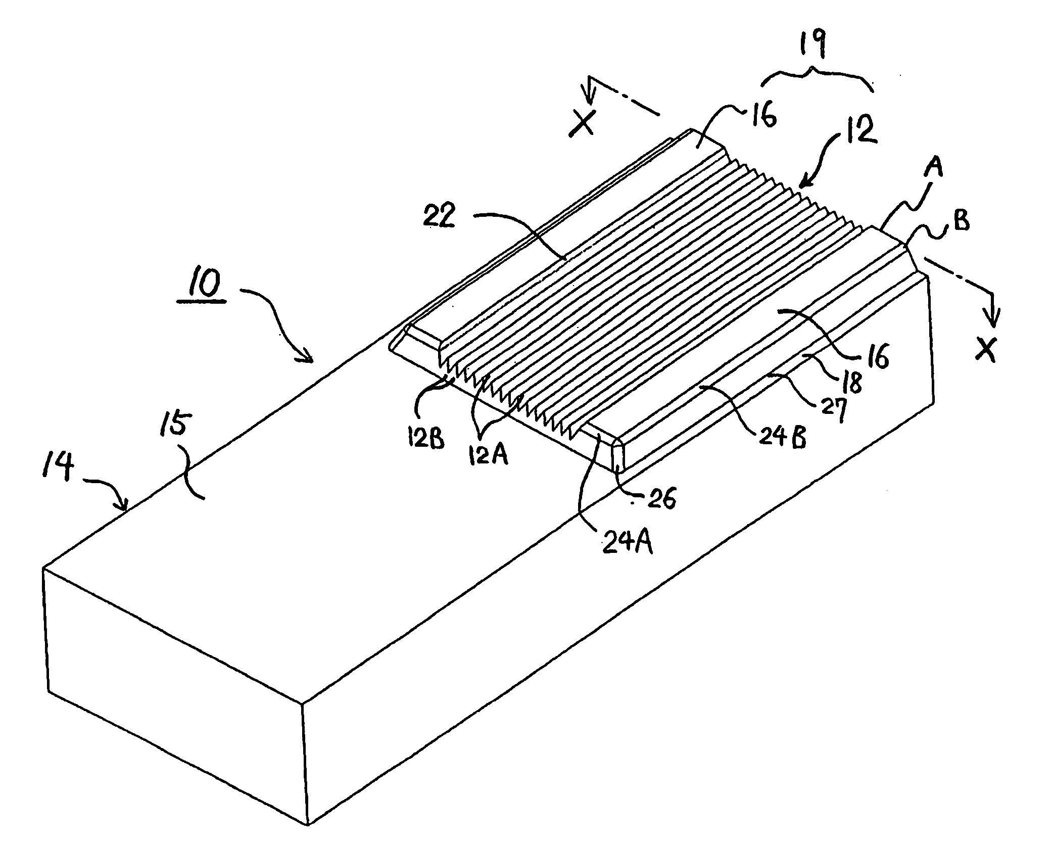 Glass substrate having a grooved portion, method for fabricating the same, and press mold for fabricating the glass substrate