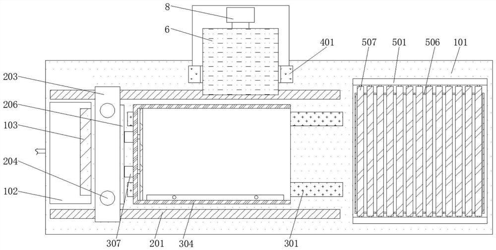 Aluminum plate machining embossing device with cooling device