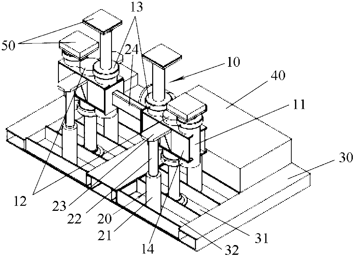 Supporting device for assembling chassis