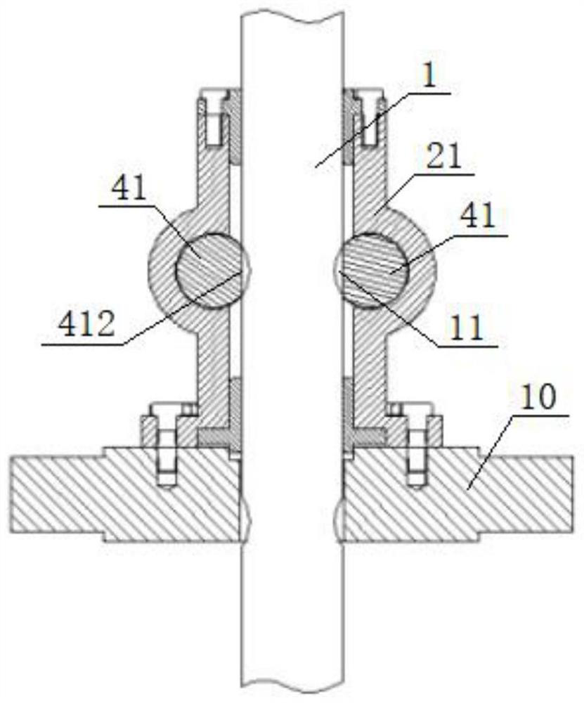 Fixed-position follow-up rigid supporting mechanism