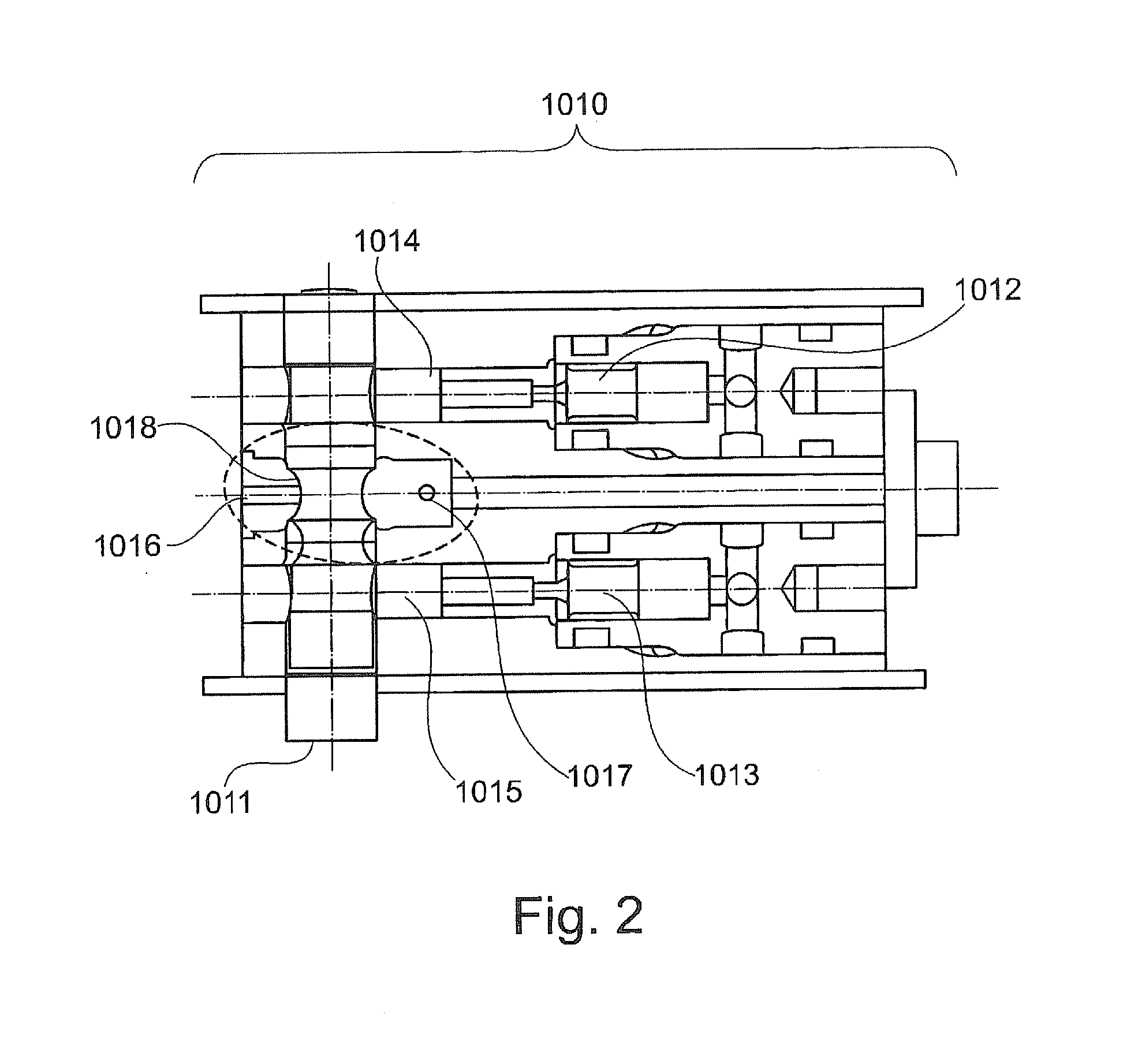 Actuating unit for variable power plant components
