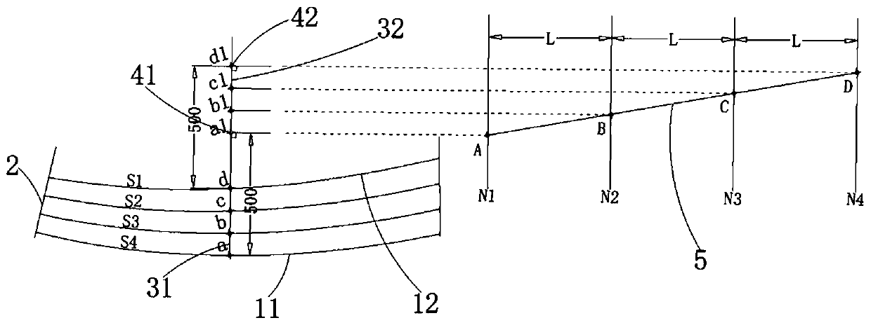 Quasi-parallel linetype clamp-sample alignment point obtaining method