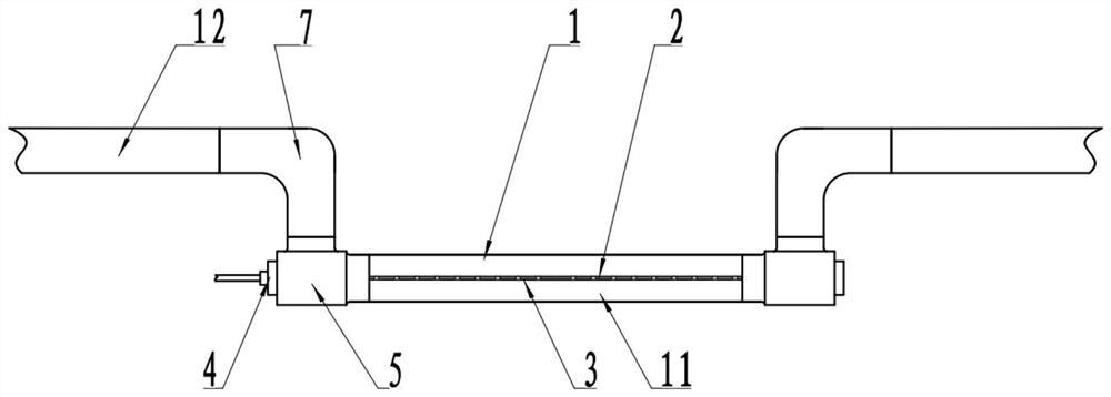 Optical fiber fluid temperature measurement method and system for engine pipeline digital twin model