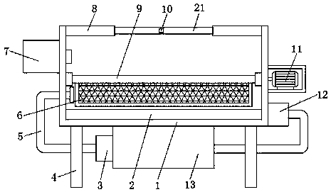 Cleaning device for hardware product machining