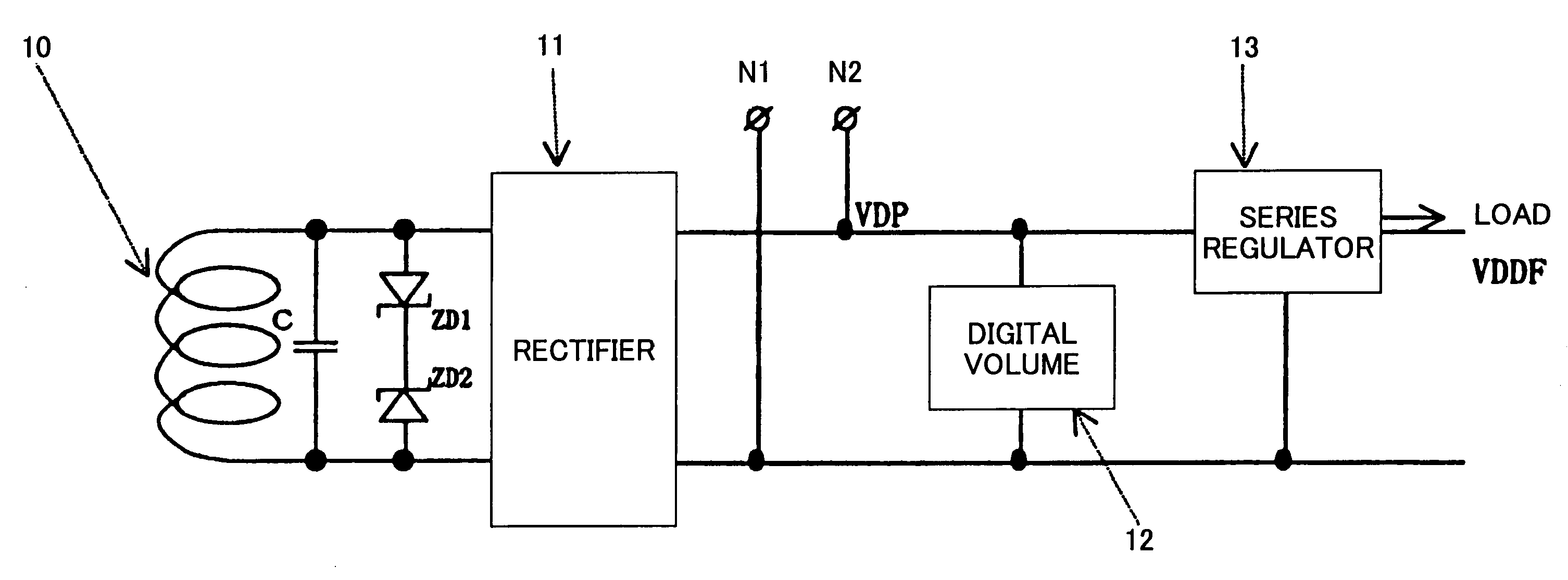 Power supply circuit that is stable against sudden load change