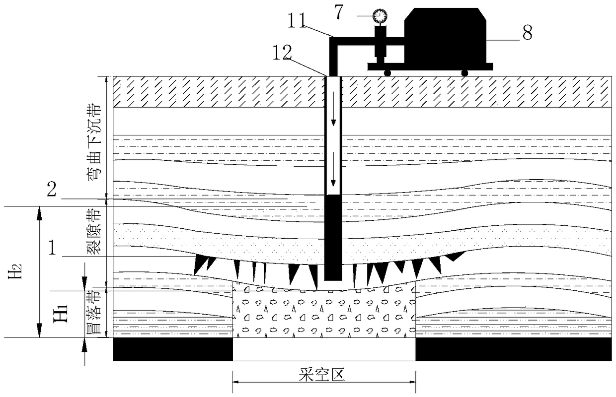 Hole multi-functionalization method for realizing water damage prevention and surface settlement control through surface borehole
