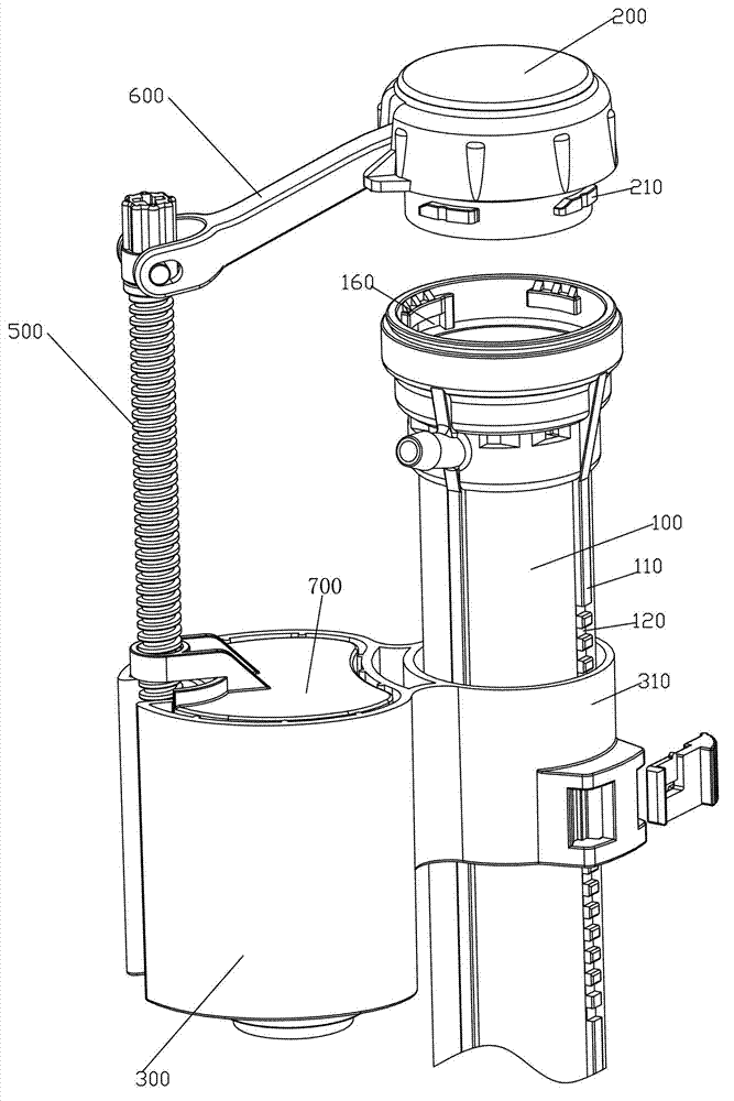 Easily-detachable structure of water inlet valve