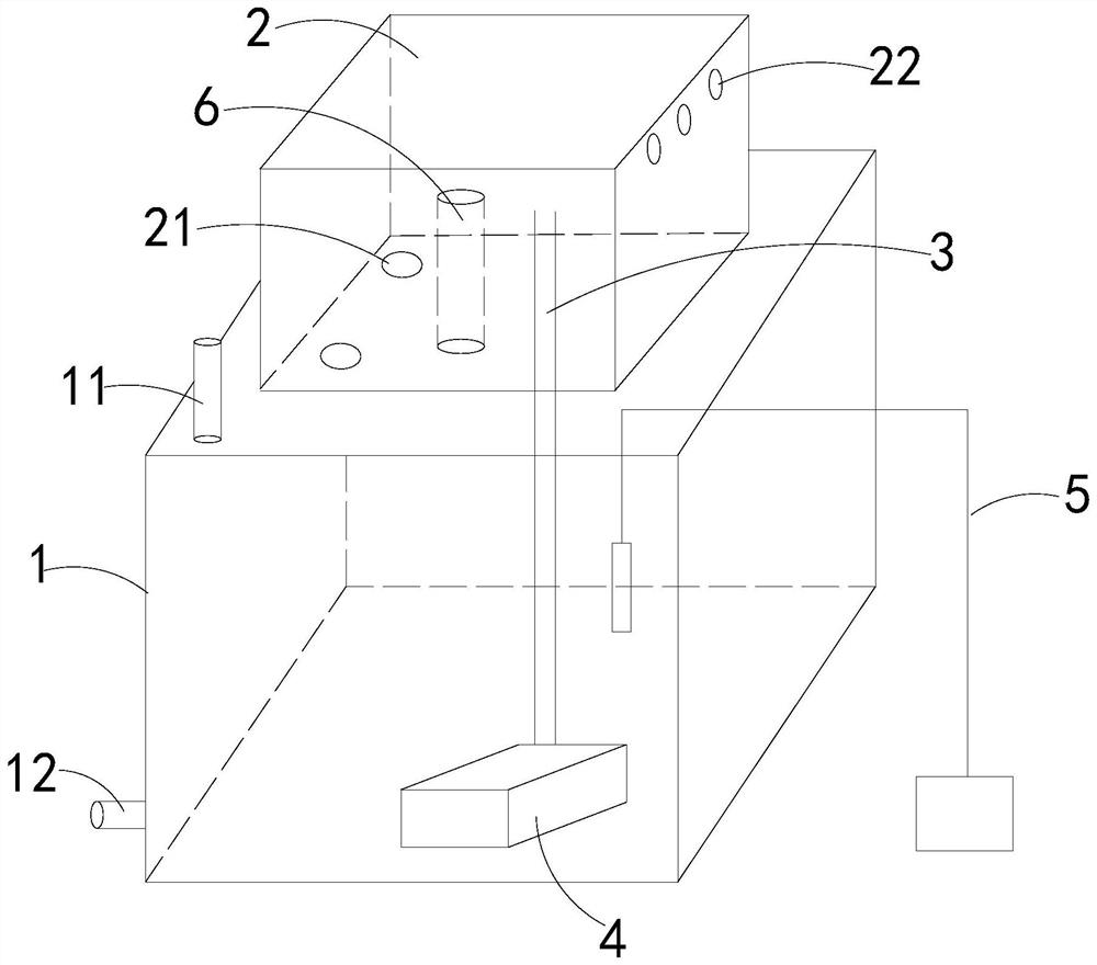 Device and method for detecting corrosion of inorganic cementing material in flowing karst water