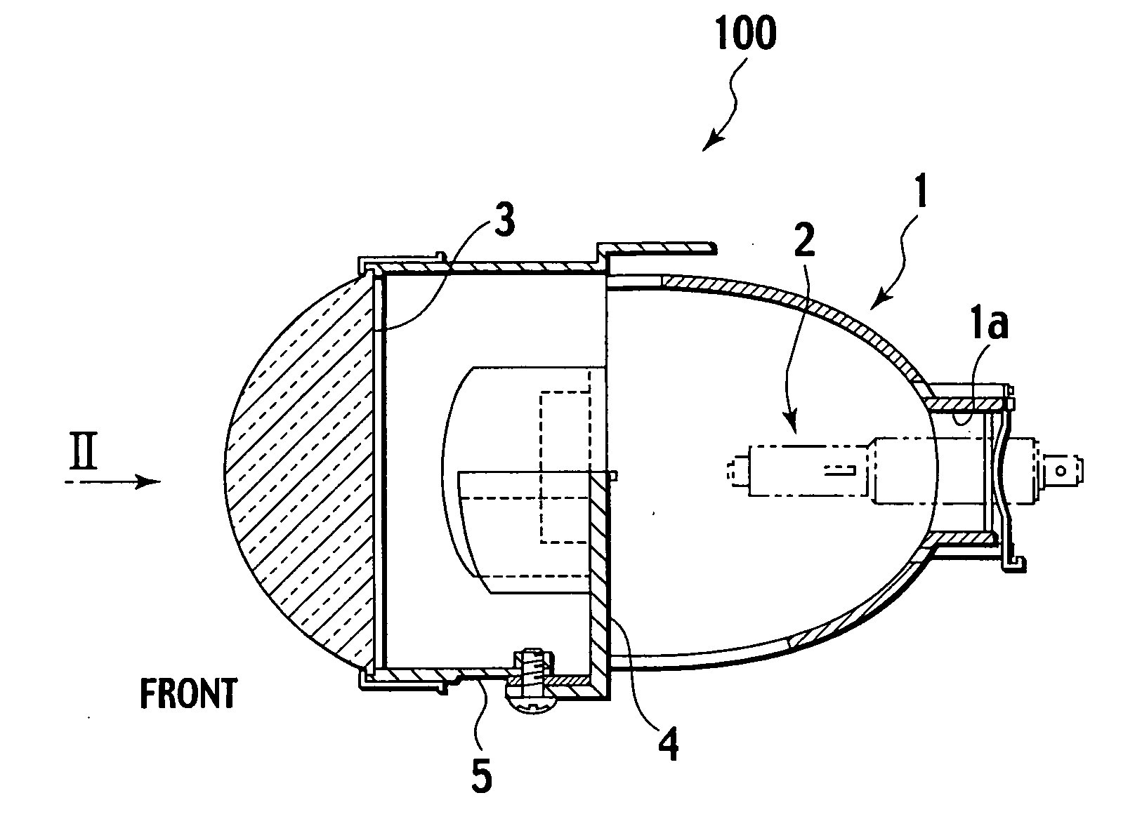 Projector type vehicular lamp device