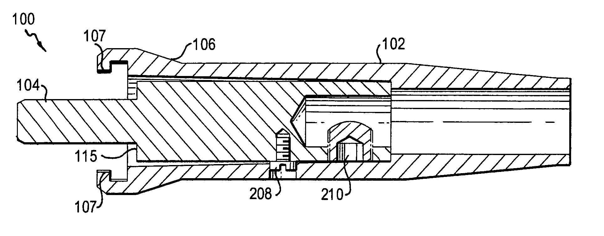 Hermaphroditic handle socket assembly and pin assembly