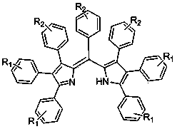 Pyrrole methenyl fluorescent dye and preparation method thereof