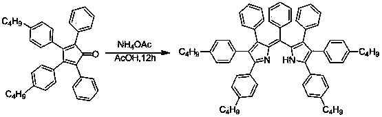 Pyrrole methenyl fluorescent dye and preparation method thereof