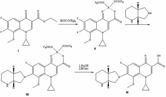 High selectivity method for synthesizing moxifloxacin