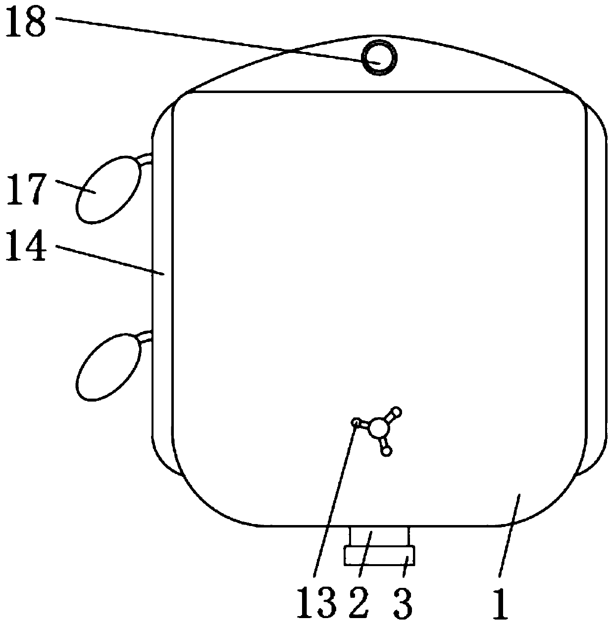 Blood bag with saline balloon and used for blood transfusion of hematological patients