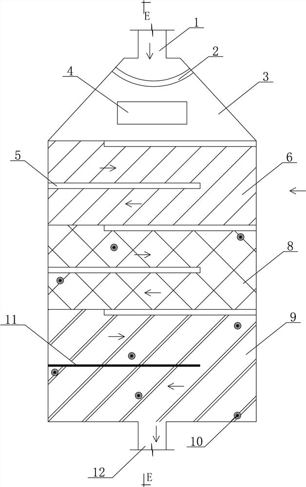 Reinforced baffling type ecological wetland purification system and purification method thereof