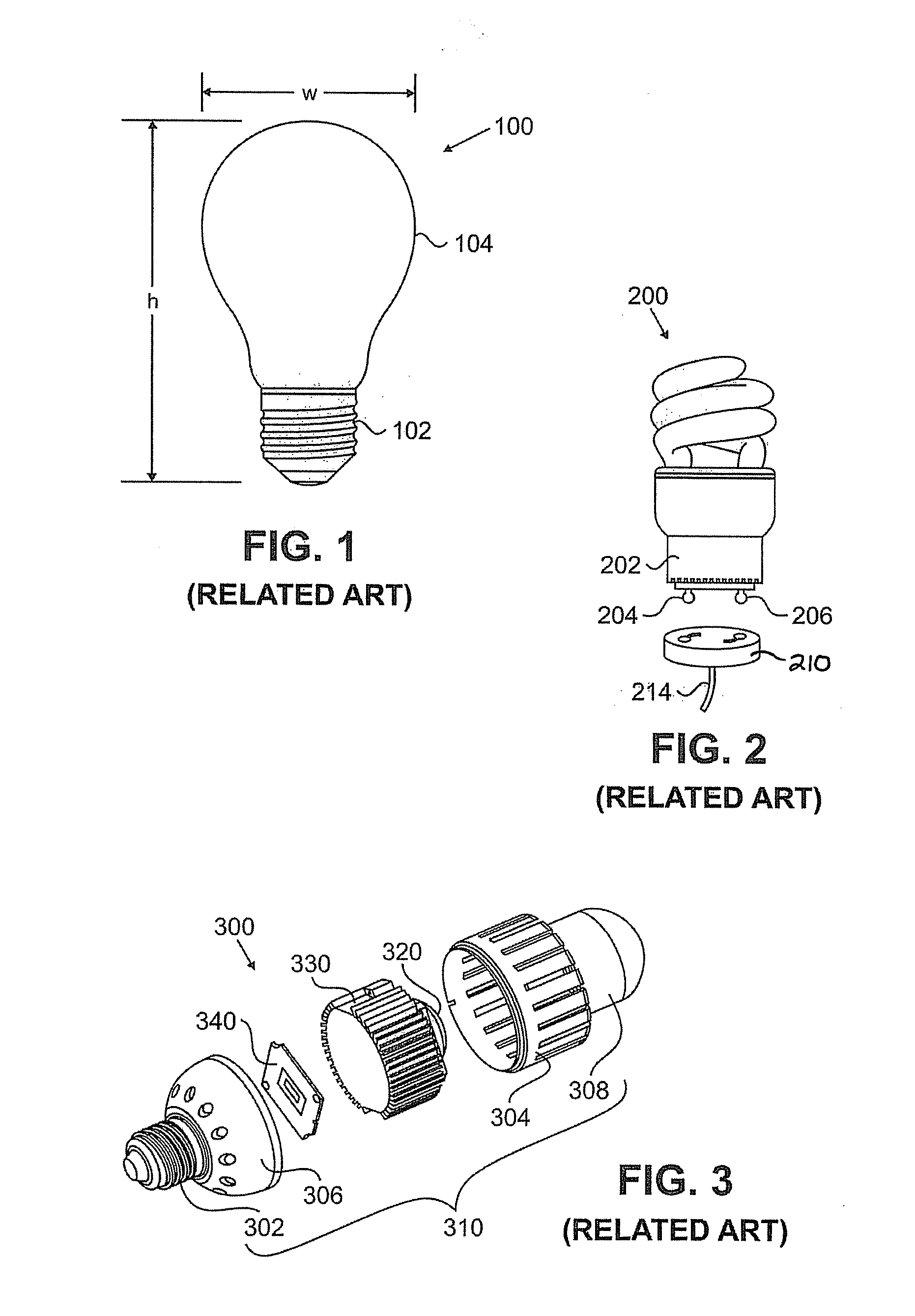 Heat sinks and lamp incorporating same