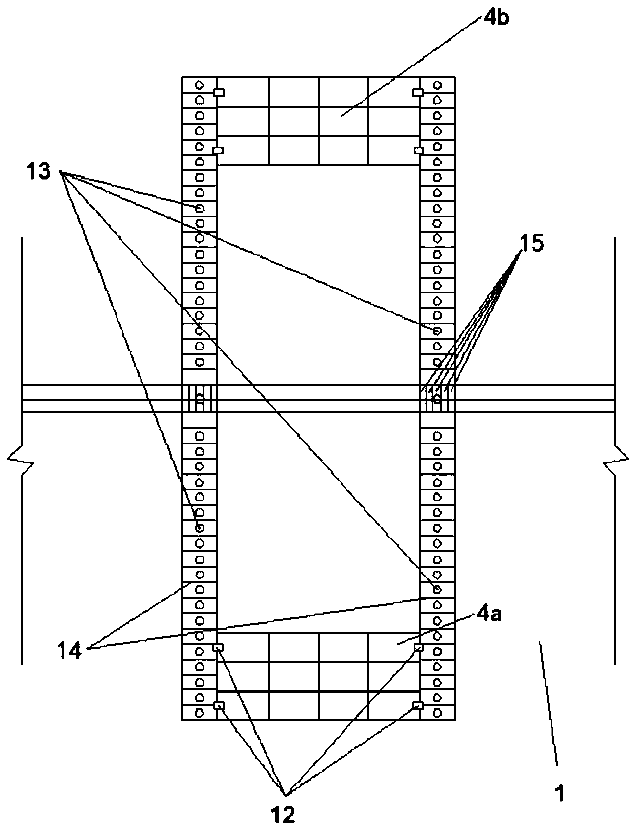 Concrete pouring device for multi-surface slope roof